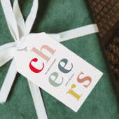 応援カラフルクリスマス |ハッピーホリデー ギフトタグ