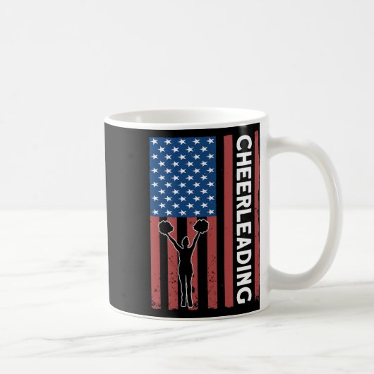 応援ガール USA 国旗 チアリーディング コーヒーマグカップ (右)