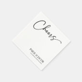 応援クラシックミニマルモダンミニマ結婚リスト スタンダードカクテルナプキン (角)