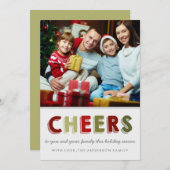 応援クリスマスカード |ホリデーカード シーズンカード (正面/裏面)