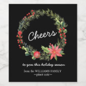 応援クリスマスグリーナリーワインラベル ワインラベル (シングルラベル)