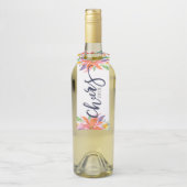 応援クリスマスタイポグラフィ熱帯花 ボトルネックタグ (ボトル)