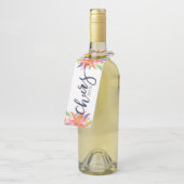 応援クリスマスタイポグラフィ熱帯花 ボトルネックタグ (アングル)