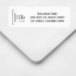 応援クリスマスニューイヤーズ差出人住所 ラベル