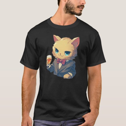 応援クール猫 Tシャツ (正面)