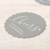 応援グモダンレイとホワイトハートのスクリプトコースター ペーパーコースター (アングル)