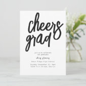 応援グラッドパーティー白黒招待状 招待状 (スタンド正面)