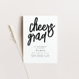 応援グラッドパーティー白黒招待状 招待状