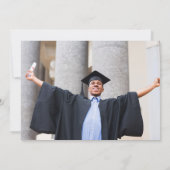 応援グラード2フォトブルー卒業 案内状 (裏面)