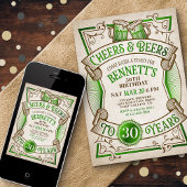 応援グリーンビーズセントパトリック誕生日 招待状