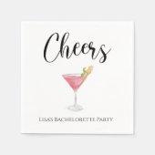 応援コスモポリタンバチェロレッテ スタンダードカクテルナプキン (正面)