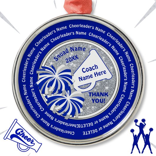 応援コーチに感謝パーソナライズされた。 メタルオーナメント