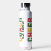 応援コーチパーソナライズされたチアリーティング ウォーターボトル (右面)