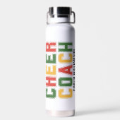 応援コーチパーソナライズされたチアリーティング ウォーターボトル (背面)