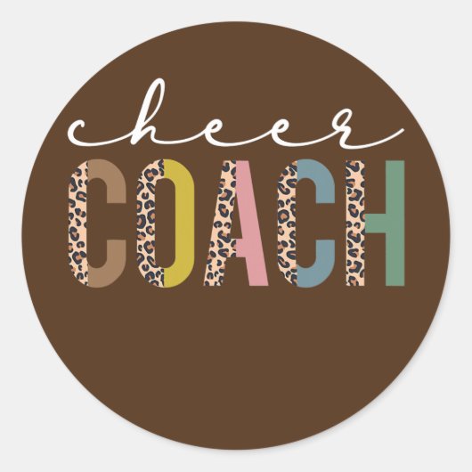 応援コーチレオパード最高の応援コーチエバー ラウンドシール (正面)