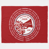 応援コーチ贈り物,高齢者のためのチアリーティングギフト フリースブランケット (正面(横))