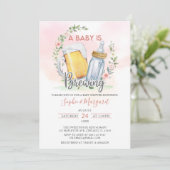 応援コードガールAベビーは赤ちゃんシャワーを醸造 招待状 (スタンド正面)