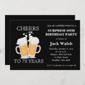 応援サプライズ70バースデーパーティ招待状 招待状 (正面/裏面)