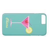 応援サマーカクテルiPhone 7プラスターコイズ Case-Mate iPhoneケース (裏面(横))