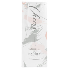 応援サンキューセージ赤面水彩 ワインギフトバッグ