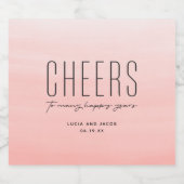 応援サンゴの水の色の目的地の結婚式 ビールラベル (シングルラベル)