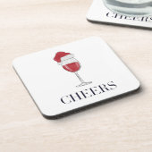応援サンタハットワインホリデーパーティー コースター (左側)