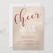 応援ザニューイヤーゴールドフォイルダイヤモンドパーティー 招待状 (正面)