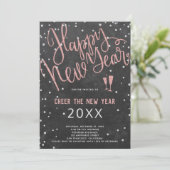 応援ザ新年バラ金ゴールドChalkboardパーティー 招待状 (スタンド正面)