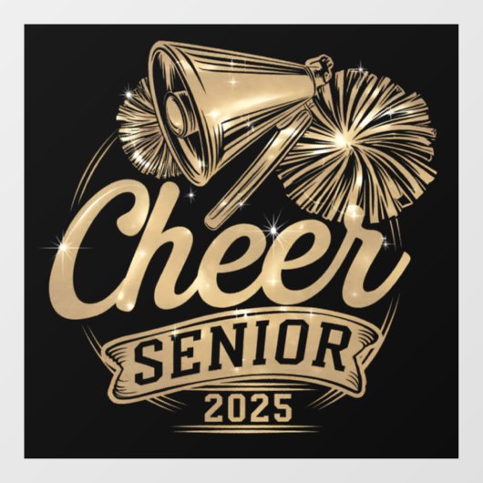 応援シニア2025チアリーダー卒業クラス ウィンドウサイン (シート)