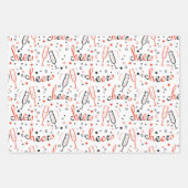 応援シャンパンクリスマスとお正月 ラッピングペーパーシート (正面)