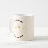 応援シャンパングラス新年のメッセージ コーヒーマグカップ (正面左)