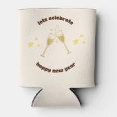 応援シャンパングラス新年のメッセージ 缶クーラー (正面)