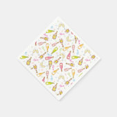 応援シャンパンフルートお祝いペーパーナプキン スタンダードカクテルナプキン (角)