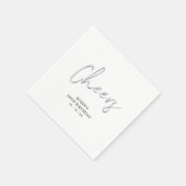 応援シルバーブラシ脚大人の誕生日パーティー スタンダードカクテルナプキン (角)