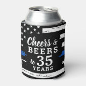 応援シンブルーラインフラッグ警察の退職 缶クーラー (缶正面)