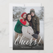 応援シンプル台本書道新年写真 シーズンカード (正面)