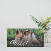 応援シンプル台本書道新年写真 シーズンカード (スタンド正面)