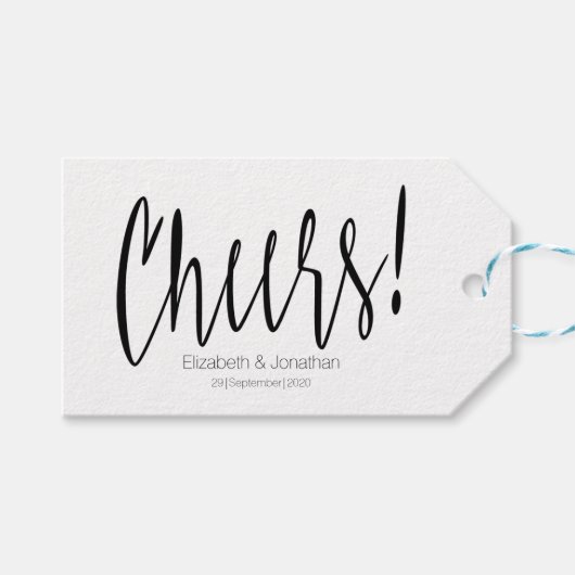 応援シンプル書道結婚式の引き出物ラベル ギフトタグ (正面(横))