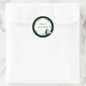 応援シールまたは住所 シール緑 ラウンドシール (バッグ)