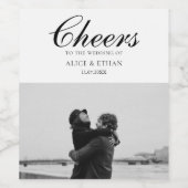 応援スエレガントクリプト結婚のフォトワインラベル ワインラベル (シングルラベル)