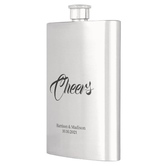応援スカスタムクリプトエレガントシック結婚式の引き出物 フラスク (左)