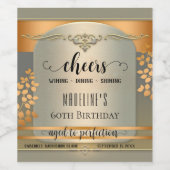 応援スクリプトのGreeded to Complements誕生日 ワインラベル (シングルラベル)