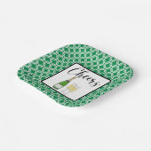 応援スクリプトシャンパングラスお祝い ペーパープレート (傾斜あり)