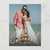 応援スシンプルクリプトモダンホリデー写真はがき シーズンポストカード (正面)