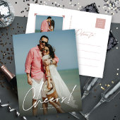 応援スシンプルクリプトモダンホリデー写真はがき シーズンポストカード