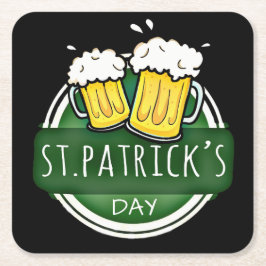 応援ズトゥセントパトリックズデイ スクエアペーパーコースター