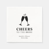 応援ズトゥブライドブランチ&バブリーブライダルシャワー スタンダードカクテルナプキン (正面)