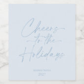 応援ズトゥホリデーズワパーソナライズされたインボトル ワインラベル (シングルラベル)