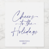 応援ズトゥホリデーズワパーソナライズされたインボトル ワインラベル (シングルラベル)