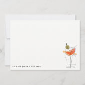 応援ズトゥラブカクテルモダンワインブライダルシャワー ノートカード (正面)